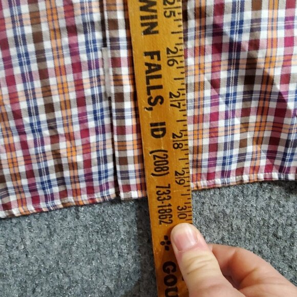 Peter Millar Shirt Mens XXL Blue Pink Check Plaid Cotton Long Sleeve Button Up - Picture 7 of 16